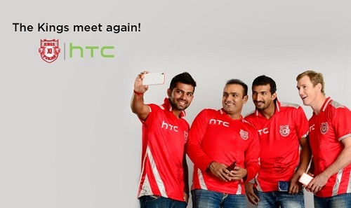 Kings XI Punjab declares HTC official sponsor for IPL 2015.