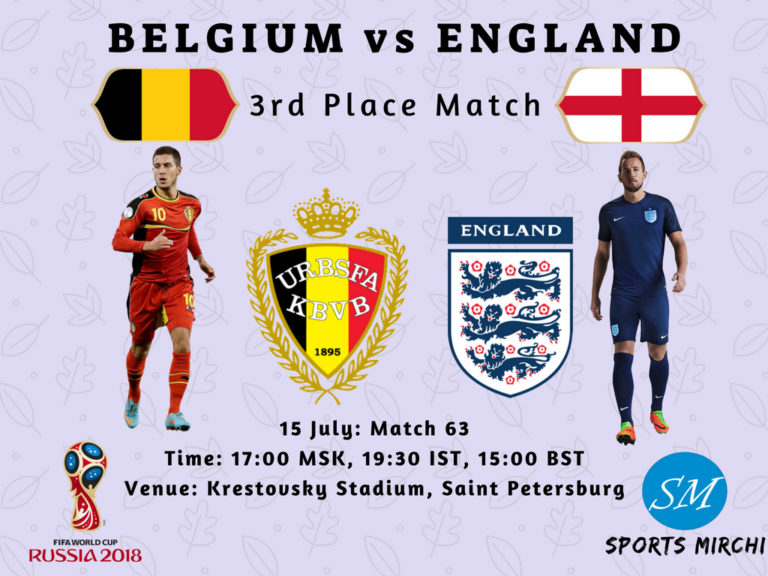 Belgium vs England 3rd Place 2018 World Cup Live Coverage, TV Channels