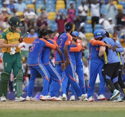 India beat South Africa in T20 world cup 2024 final to become champions