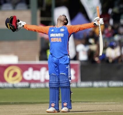Abhishek Sharma scored first T20I century against Zimbabwe in 2024